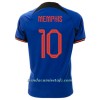 Camiseta de fútbol Países Bajos Memphis 10 Segunda Equipación Mundial 2022 - Hombre